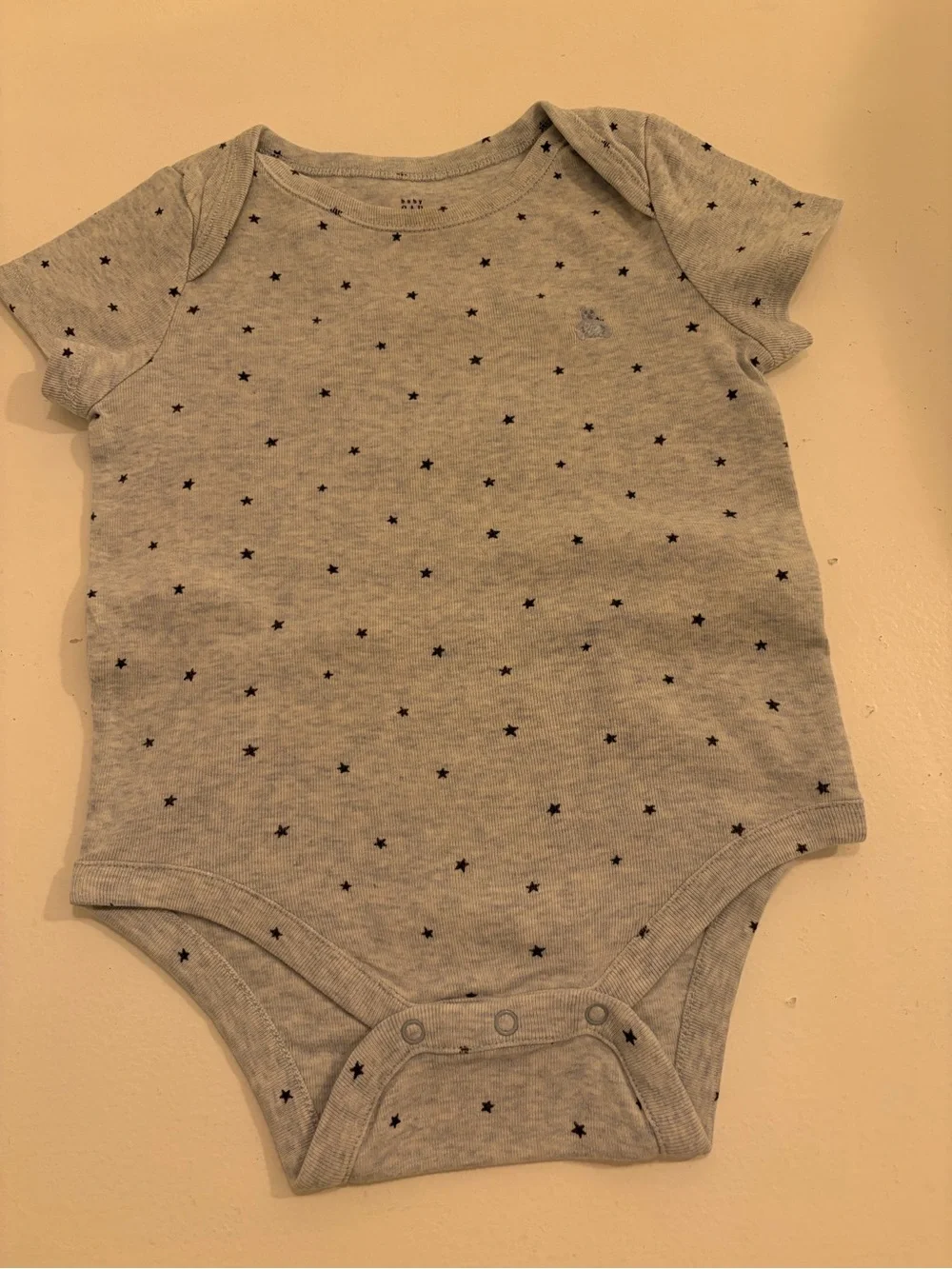 GAP Grey One-Piece Bodysuit with Navy Star Print